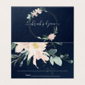 CARTES DE PLACE MARIAGE DE COULEUR D'EAU FLORALE M (Outside Unfolded)