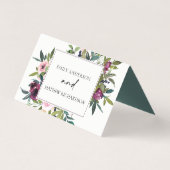 CARTES DE PLACE MARIAGE FLORALE BURGUNDY BRILLANT (Back)
