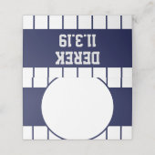 Cartes de Place Pinstripes Baseball (Extérieur déplié)