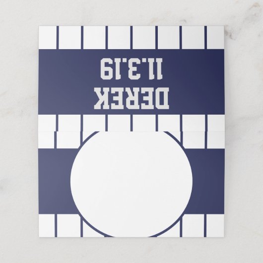 Cartes de Place Pinstripes Baseball (Extérieur déplié)