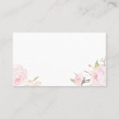 Cartes de Place Plat Romantique Blush Floral (Dos)