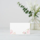 Cartes de Place Plat Romantique Blush Floral (Debout devant)