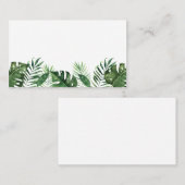 Cartes de place plates en feuille de palme tropica (Devant / Derrière)