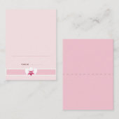 Cartes de place pliées à l'orchidée blanche (Devant / Derrière)