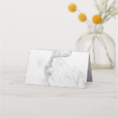 Cartes de Place pliées en marbre élégant (Dos)