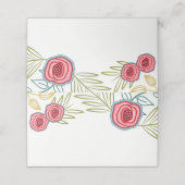 Cartes de place pliées Mariage Rose pays (Extérieur déplié)