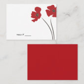 Cartes de Place Poppy { Flat } (Devant / Derrière)