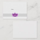 Cartes de place pour orchidées violettes foncées (Devant / Derrière)