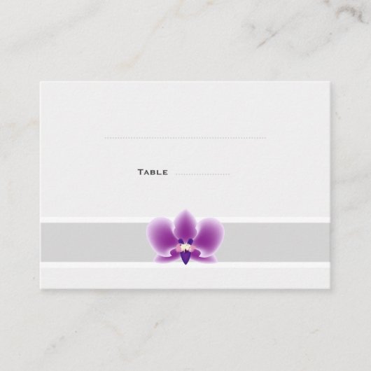 Cartes de place pour orchidées violettes foncées (Devant)