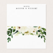 Cartes de place Roses Blanches - Cartes d'escorte (Extérieur déplié)