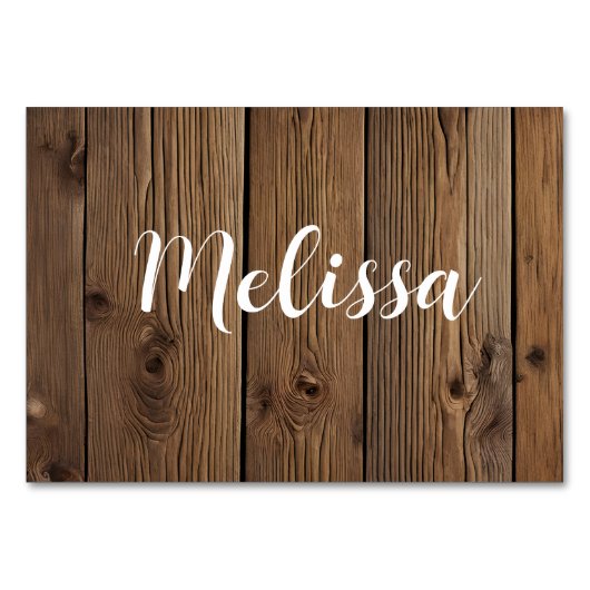 cartes de place Rustic Country Barn mariage (Devant)
