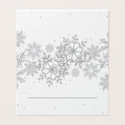 Cartes de place Silver Snowflake (Outside Unfolded)