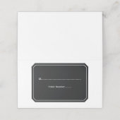 Cartes De Place Simplement Élégantes Noires (Extérieur déplié)