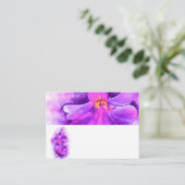 Cartes de place Stylisées de nom d'orchidée violet (Debout devant)