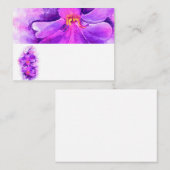 Cartes de place Stylisées de nom d'orchidée violet (Devant / Derrière)