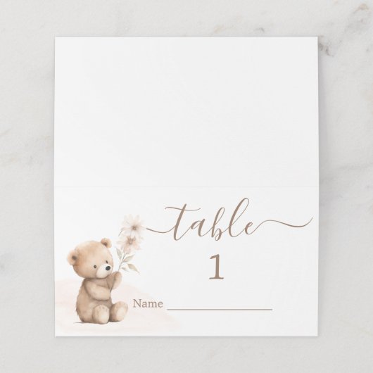 Cartes de place Teddy Bear (Extérieur déplié)