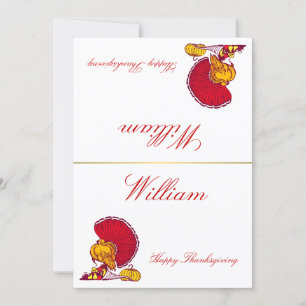 Cartes De Place Thankesgiving Avec La Turquie