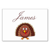 Cartes De Place Thankesgiving Avec La Turquie (Dos)