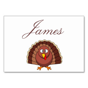 Cartes De Place Thankesgiving Avec La Turquie