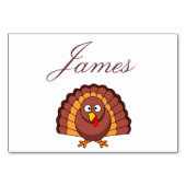 Cartes De Place Thankesgiving Avec La Turquie (Dos)
