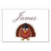 Cartes de Place Thanksgiving - Turquie Avec Casque (Dos)