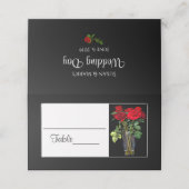 Cartes de Place, Vase, Collection Mariage Rose Rou (Extérieur déplié)