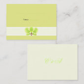 Cartes de place vertes orchidées (Devant / Derrière)