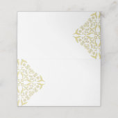 Cartes de place vierges Filigree or (Extérieur déplié)
