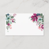 Cartes de place vierges Fleurs tropicales en blanc (Devant)