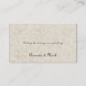 Cartes de place vintage Tan Ivor Damask (Dos)
