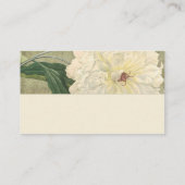 Cartes de place vintages Botanique White Peony (Dos)