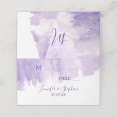 Cartes de place violette violet couleur d'eau (Extérieur déplié)
