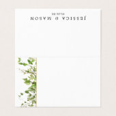 Cartes de place Woodland Green (Extérieur déplié)