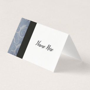 Cartes de placement à tourbillons monogrammes