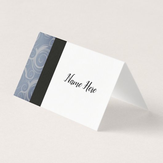 Cartes de placement à tourbillons monogrammes (Front)