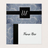 Cartes de placement à tourbillons monogrammes (Outside Unfolded)