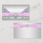 Cartes de placement argent et rose (Devant / Derrière)