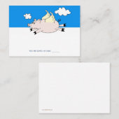 Cartes de placement de cochon volantes (Devant / Derrière)