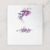 Cartes de placement de fleurs sauvages lavande vio (Extérieur déplié)