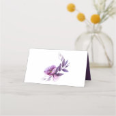 Cartes de placement de fleurs sauvages lavande vio (Dos)