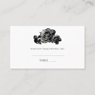 Cartes de placement de mariage aux roses aquarelle