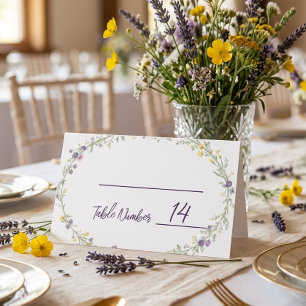 Cartes de placement de mariage bohème floral simpl