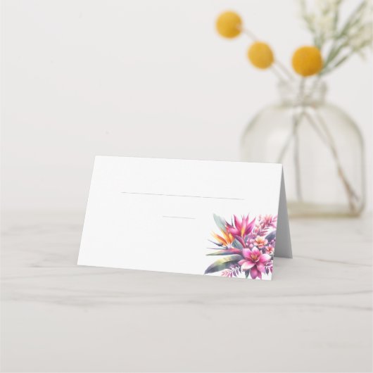 Cartes de placement de mariage - Eau-forte Tropica (Dos)