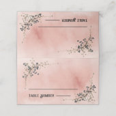 Cartes de placement de mariage Élégance botanique (Extérieur déplié)