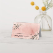Cartes de placement de mariage Élégance botanique (Dos)