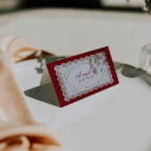 Cartes de placement de mariage en dentelle de Bour