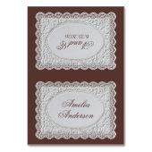 Cartes de placement de mariage en dentelle marron  (Par défaut)