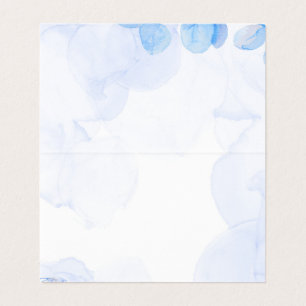 Cartes de Placement de Mariage Fleuries Bleu Pouss