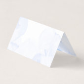 Cartes de Placement de Mariage Fleuries Bleu Pouss (Back)
