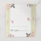 Cartes de placement de mariage florales (Extérieur déplié)